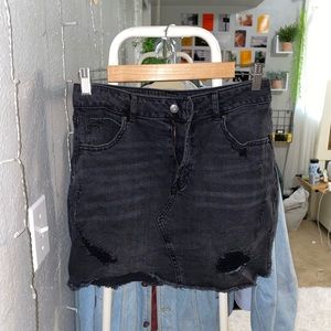 Wild fable black distressed skirt